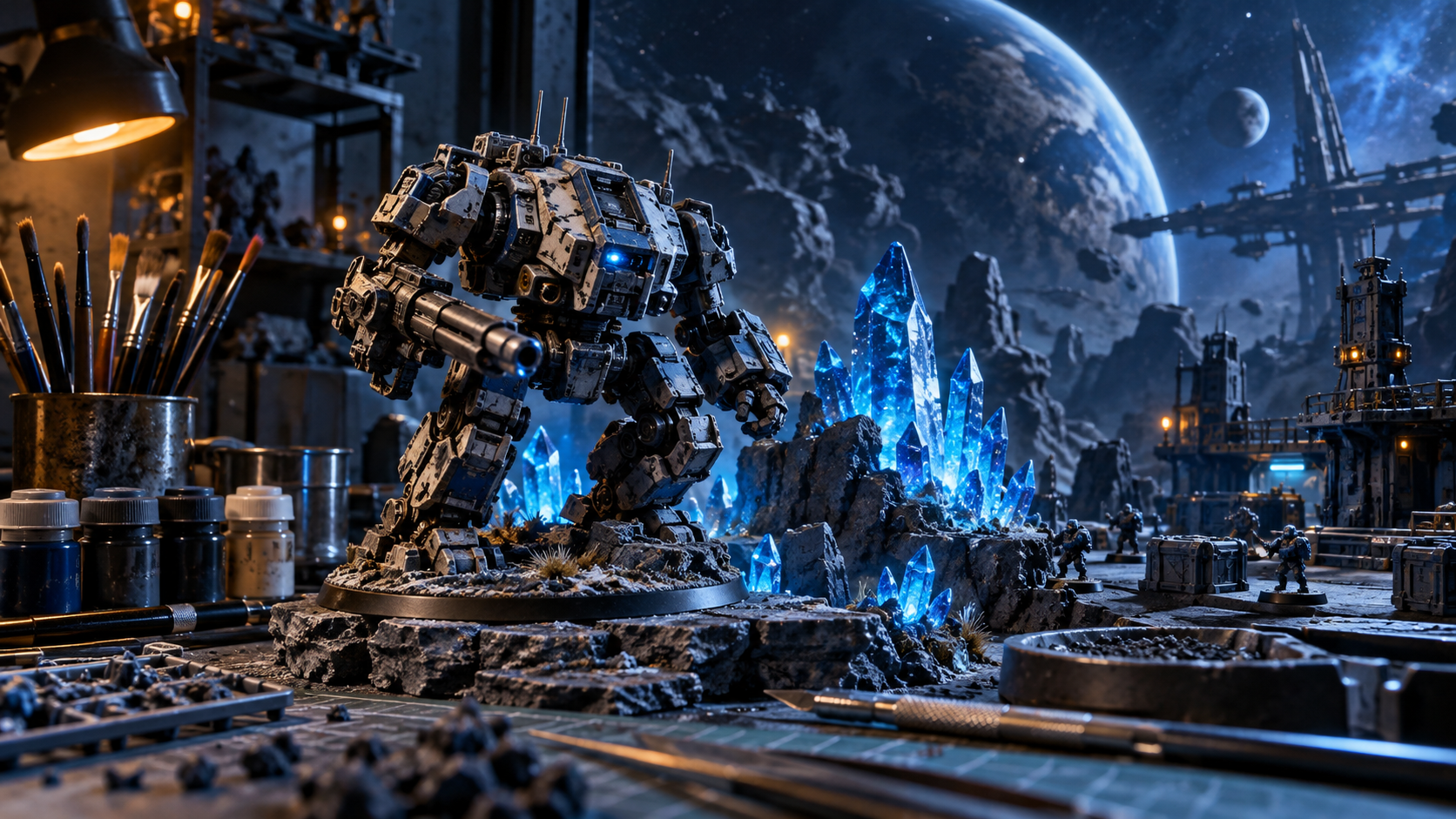 StarCraft inspired game project workshop scene